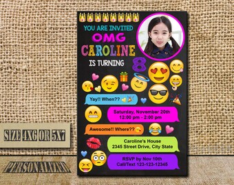 Emoji Invitation, Emoji Birthday, Emoji Invite, Emoji Party, Emoji Birthday Invitation, Emoji Party Invitation, Emoji Birthday Party, Emoji