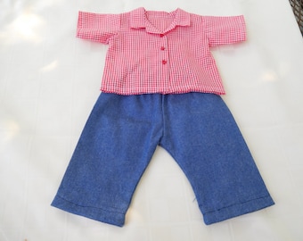 15 inch doll Jeans and Blouse