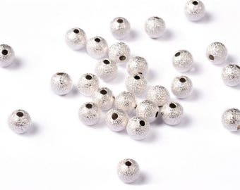 Silver Stardust Beads/ 6mm/ Stardust Spacer Beads/ Silver Beads/ Shiny/ Beads for Making Jewelry, Beading Supplies, Jewelry Making Supplies