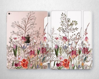 iPad case Flower iPad 2018 case Wildflower cases iPad case 9.7 2017 12.9 iPad Pro case iPad Air 2 case iPad 10.5 cover iPad 4 Mini case 3