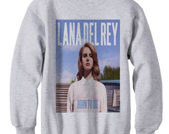 Lana del rey born to die ultraviolence mouth diamond - fleece sweatshirt sweater grey