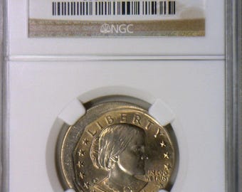 1979-P Susan B. Anthony Dollar Struck 10% Off-Center Mint Error; NGC MS-64