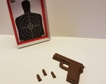 Chocolate Pistol With Target Gift Set,