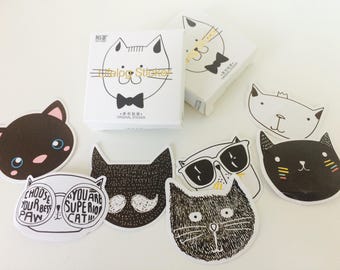 Cool Cat Stickers - Cat Planner Stickers - Cat stationery