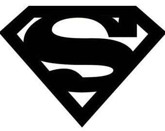Superman Symbol Stencil Made from 4 Ply Mat Board