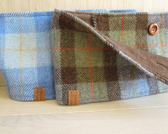 Harris Tweed neckwarmer, wool scarf - for HIM and HER