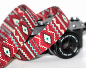 Aztec Camera Strap - Tribal, Southwestern - Camelback