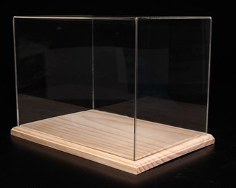 Custom Display Case ID 8" x 8" x 11" w/ Solid CNC Milled Base
