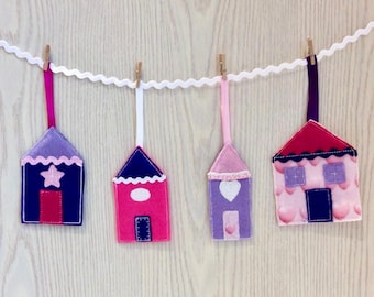 ITH 4x4 Garland of Houses. EASY ITH project by Pixie Willow Patterns