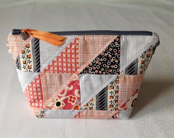 Unique, handmade, patchwork make up bag