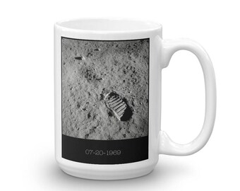 Footprint on the Moon-- Ceramic Mug