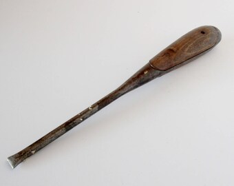 Vintage Wood Handle Flat Head Screwdriver