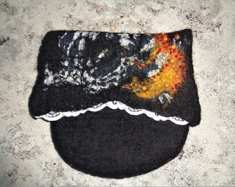 Felt bag, felt bag, purse, cosmetic bag, purse, clutch, bag, jewelry pouch