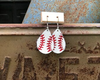 Mini Baseball Earrings