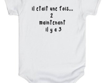 il etait une fois, baby bodysuit, baby clothing, Kids clothing, newborn, shower gift, new mother, nursery outfit, francais, bebe, vetements