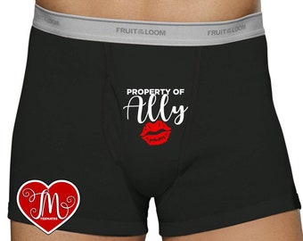Property of Underwear - Birthday Underwear - Groom Underwear - Honeymoon Underwear - Gag Gifts for Men - Anniversary Gift - Sexy Underwear