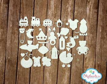 Chipboard scrapbooking about children
