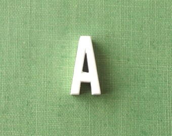 marquee letter. industrial decor. home office. white. letter A. personalized gift. name initial. vintage. minimalist decorating ideas.