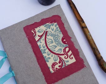 Grey and Burgundy Sketchbook