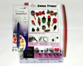 Paper Quilling Kit, Starter Kit for Quilling - paper quilling supplies, quilling paper, quilling tool, quilling starter kit, beginners kit