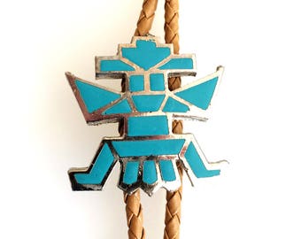 Vintage Abstract Kachina Bolo Tie