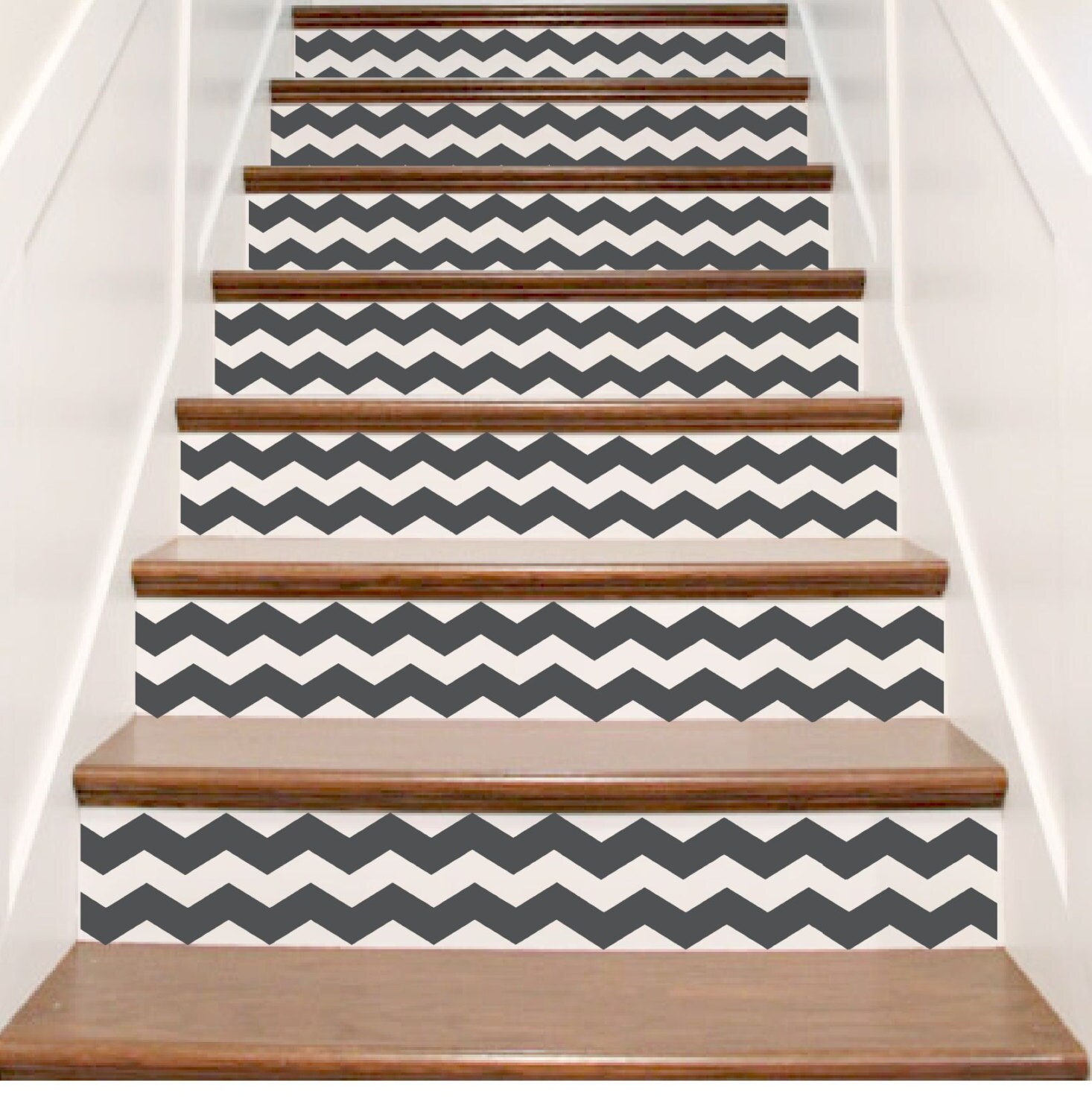 Vinyl CHEVRON Stair Riser Decals Staircase Stickers Custom