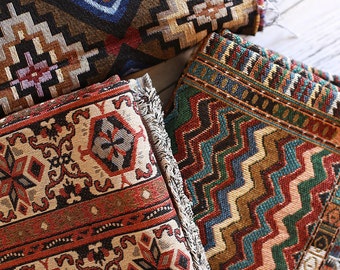 Bohemian Fabric, Ethnic Tribal Fabric, Upholstery fabric, Thick and Heavy Weight - 1/2 yard