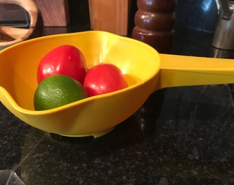 Vintage Tupperware, Colander - Strainer - Bright Yellow - Retro Kitchen - 1970's