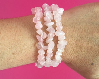 Rose Quartz Bracelet, Rose Quartz Jewelry- Healing Reiki Jewelry, Mothers Day Bracelet Jewelry