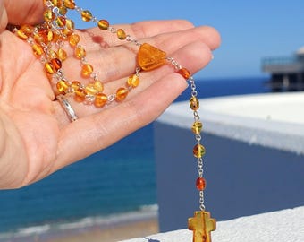 Amber rosary | Etsy