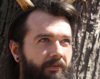 Pan Horns Satyr Ritual Pagan Cosplay Wood Maple Spring God