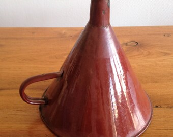 Enameled antique funnel - shabby