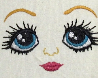 Doll face embroidery | Etsy