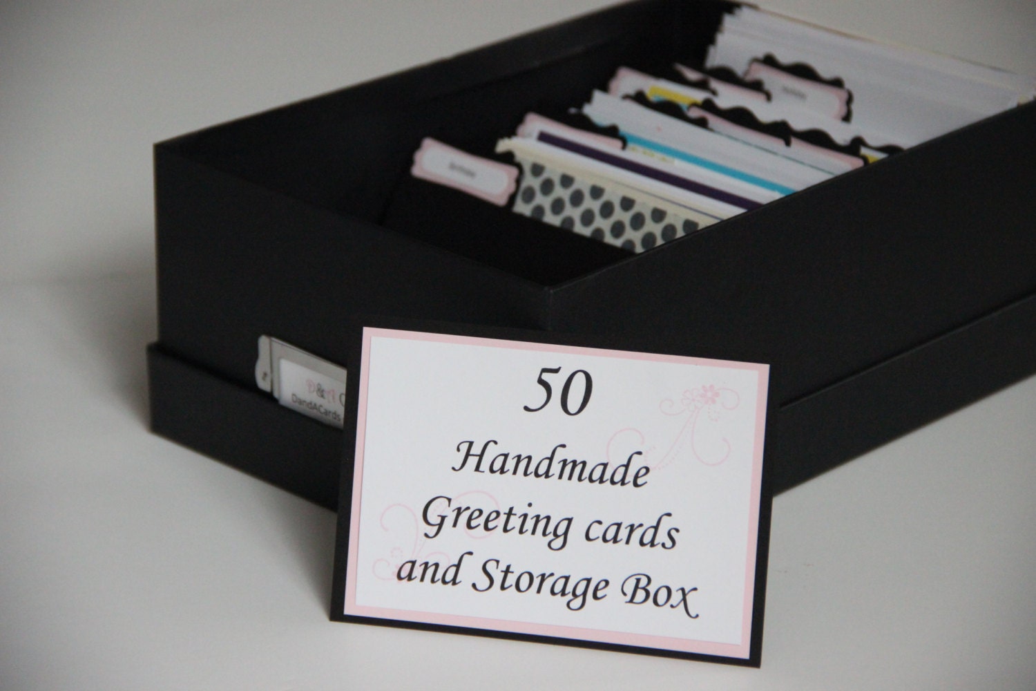 50 Handmade Greeting Cards and Storage Box. Greeting Card