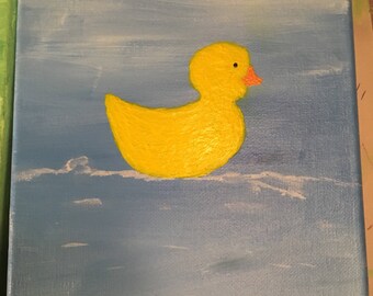 Rubber Ducky acrylic painting