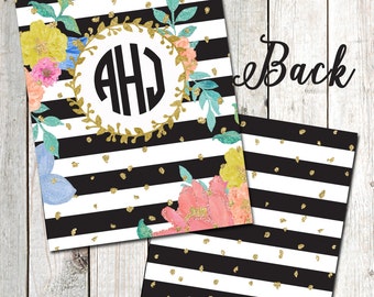 Binder Inserts Personalized Printable Binder Inserts Floral Glitter Binder Insert Kate Spade Inspired Binder Insert
