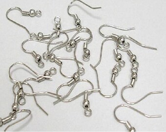 100 hooks Platinum earrings