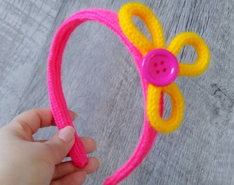 Icord knitted flower headband