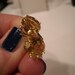 Rich golden 9mm Citrine round gemstones set in 14K yellow gold post earrings