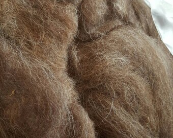 Navajo churro wool roving brown