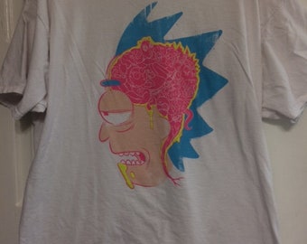 Rick And Morty T-shirt with Rick's Brain!!!! Size 2XL