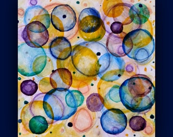 Watercolor Circles, Original painting