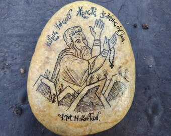 Hand Painted Stone / Stone Art / River stone / Rustic Home Decor / Painted Stone / Natural Home Decor / Handmade gift / Painted rock art