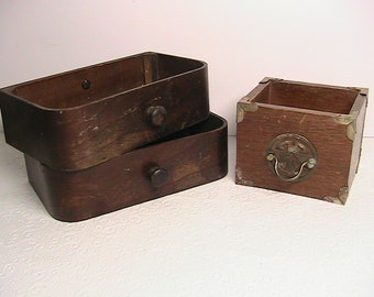 Drawers, Set of 3 Small Wooden Drawers, Storage Decor Drawers