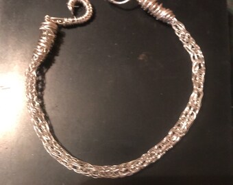 Sterling silver viking weave bracelet