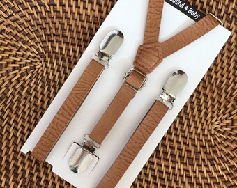 Leather Suspenders, Light Leather Suspenders, Leather Suspenders, Kids Suspenders, Baby Suspenders, Toddler Suspenders, Rustic Weddings