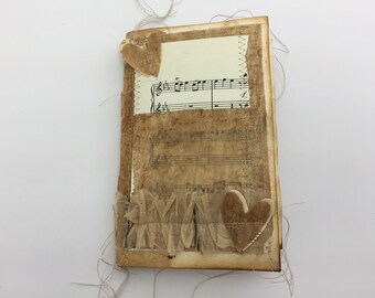 Shabby Scrappy Journal, 4 x 6, Junk Journal, Tea Dye Journal, Mini Album, Photo Album, Vintage Journal,