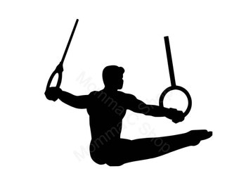 Gymnastics Instant Digital Download One Color File Cuttable **