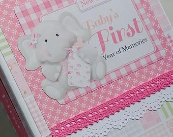 Mini album - Baby album - Baby mini album - Baby girl scrapbook - Baby scrapbook - Premade album - Baby shower gift - Gift for new mom