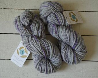 Storm Clouds Hand Spun Yarn 3 Navajo Ply Heavy Worsted Weight